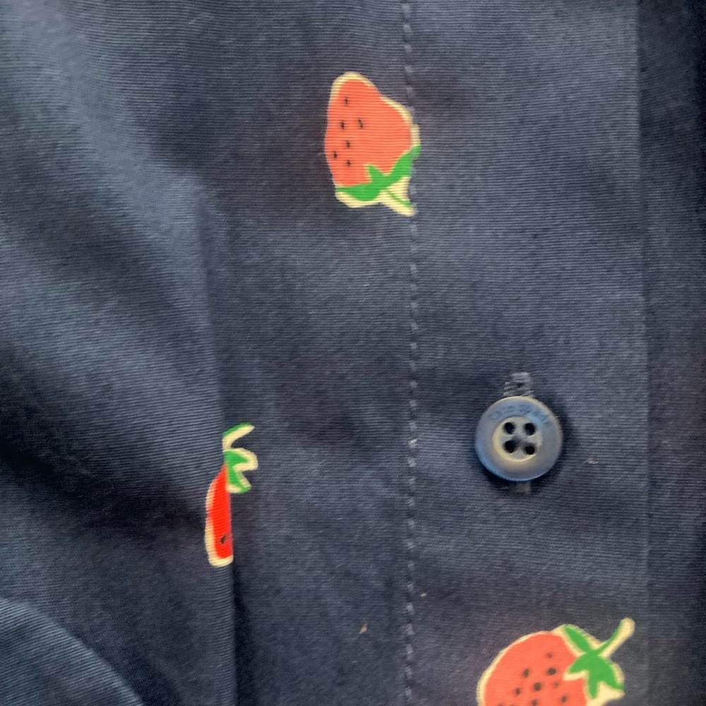 HP Kate Spade Tossed Strawberry Cotton Shirtdress - Picture 7 of 9
